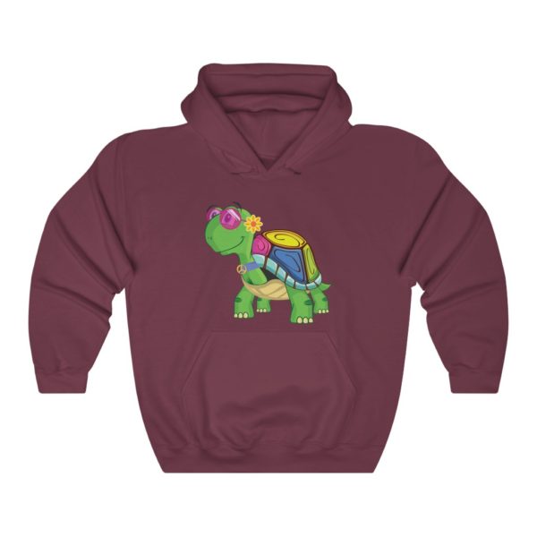 TRIXIE – THE HIPPY TURTLE - Unisex Heavy Blend™ Hooded Sweatshirt - Image 5