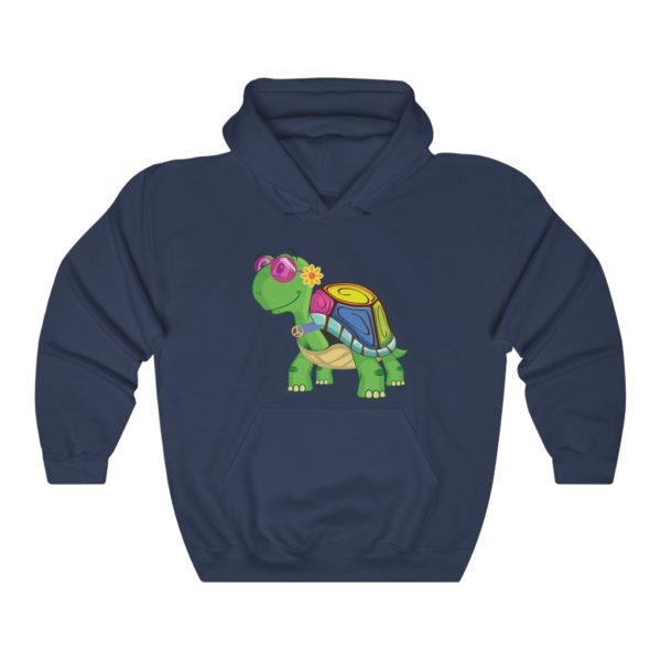 TRIXIE – THE HIPPY TURTLE - Unisex Heavy Blend™ Hooded Sweatshirt - Image 9