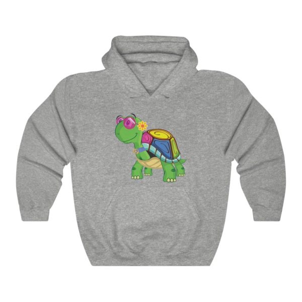 TRIXIE – THE HIPPY TURTLE - Unisex Heavy Blend™ Hooded Sweatshirt - Image 3