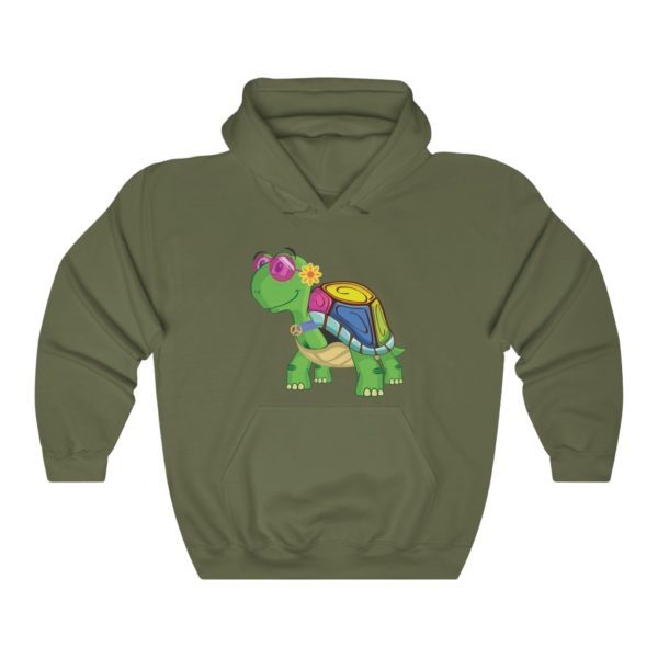 TRIXIE – THE HIPPY TURTLE - Unisex Heavy Blend™ Hooded Sweatshirt - Image 6