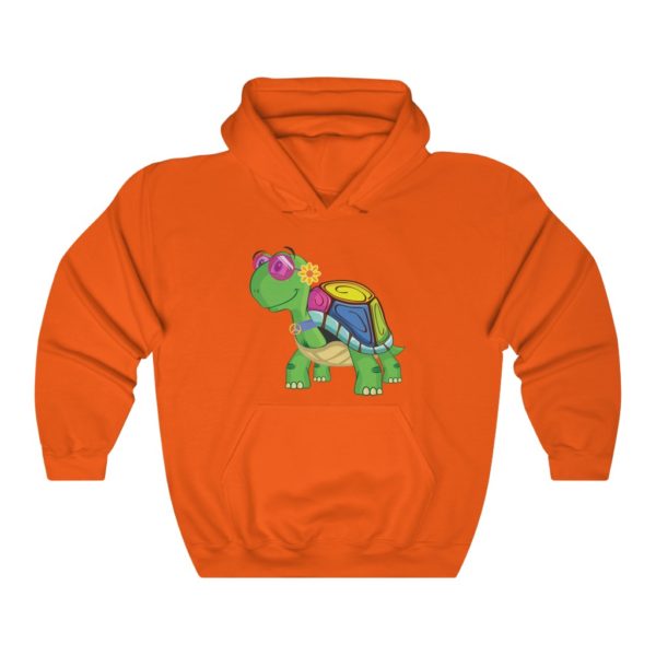 TRIXIE – THE HIPPY TURTLE - Unisex Heavy Blend™ Hooded Sweatshirt - Image 4