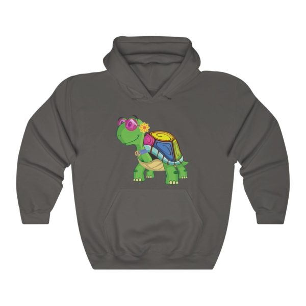 TRIXIE – THE HIPPY TURTLE - Unisex Heavy Blend™ Hooded Sweatshirt - Image 8